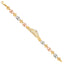 14k Gold Tri Color 15 Years CZ Bracelet - 7.5" AB710-Joyeria Oro Fino 14K