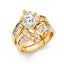 14k Gold Y Cubic Zirconia Duo Set Ring RG1044