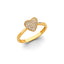 14k Yellow Gold CZ Heart Ring RG3225-Joyeria Oro Fino 14K