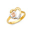 14K 3C 15YEARS HEART CZ RING- RG1877