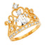 14KY CZ 15YEARS CROWN RING - RG2512-Joyeria Oro Fino 14K