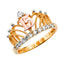 14K 2T 15 YEARS CROWN CZ RING - RG2681-Joyeria Oro Fino 14K