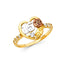 14K 3C 15YEARS HEART CZ RING- RG662