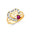 14K 2T CZ 15 Years Ring - RG670