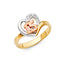 14K 3C 15YEARS HEART CZ RING- RG895