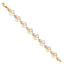 14k Tri Color Gold 15 Años Bracelet with Lobster Claw Clasp - 7.25" AB157-Joyeria Oro Fino 14K