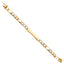 14k Real Tri Color Gold Junior ID Bracelet 6" AB503-Joyeria Oro Fino 14K