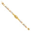 14k Real Tri Color Gold Junior Guadalupe Bracelet 6" AB507-Joyeria Oro Fino 14K