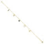 14k Dangling CZ Light Chain Bracelet 7" +1" AB623-Joyeria Oro Fino 14K