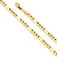 14K Yellow Gold Solid 4.6mm Figaro Light Chain CH0101-Joyeria Oro Fino 14K