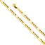 14K Yellow Gold Solid 3.9mm Figaro Light Chain CH102-Joyeria Oro Fino 14K