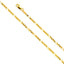 14K Yellow Gold Solid 2.2mm Figaro Light Chain CH104-Joyeria Oro Fino 14K