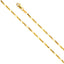 14K Yellow Gold Solid 1.9mm Figaro Light Chain CH105-Joyeria Oro Fino 14K