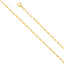 14K Yellow Gold Solid 1.2mm Figaro Light Chain CH106-Joyeria Oro Fino 14K