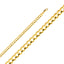 14K Gold Cuban Concave 5.7mm Open Light Regular Chain CH107-Joyeria Oro Fino 14K