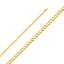 14K Cuban Concave 3.6mm Open Light Regular Chain CH109-Joyeria Oro Fino 14K