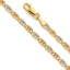 14K Tri Color Gold Solid 2.6mm Star/Edge Diamond Cut Valentino Chain with Lobster Claw Clasp CH113-Joyeria Oro Fino 14K