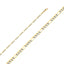 14K Two Tone Gold Solid 3.1mm Figaro White Pave Light Chain CH121-Joyeria Oro Fino 14K