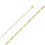 14K Two Tone Gold Solid 2.2mm Figaro White Pave Light Chain CH122-Joyeria Oro Fino 14K