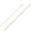 14K Two Tone Gold Solid 1.8mm Figaro White Pave Chain CH124-Joyeria Oro Fino 14K