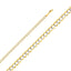 14K Solid Cuban White Pave Chain 4.7mm Open Light CH126-Joyeria Oro Fino 14K