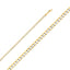 14K Solid Cuban White Pave Chain 3.6mm Open Light CH127-Joyeria Oro Fino 14K