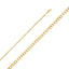 14K Solid Cuban White Pave Chain 3.2mm CH128-Joyeria Oro Fino 14K