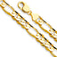 14K Yellow Gold Solid 11.3mm Figaro Chain CH286-Joyeria Oro Fino 14K