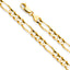 14K Yellow Gold Solid 6.9mm Figaro Chain CH289-Joyeria Oro Fino 14K