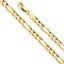 14K Yellow Gold Solid 6.0mm Figaro Chain CH290-Joyeria Oro Fino 14K