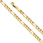 14K Yellow Gold Solid 4.7mm Figaro Chain CH291-Joyeria Oro Fino 14K