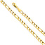 14K Yellow Gold Solid 4.7mm Figaro Open Light Chain CH296-Joyeria Oro Fino 14K