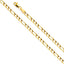 14K Yellow Gold Solid 3.9mm Figaro Open Light Chain CH297-Joyeria Oro Fino 14K