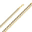 14K Solid Cuban White Pave Chain 9.8mm CH321-Joyeria Oro Fino 14K