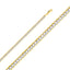 14K Solid Cuban White Pave Chain 4.8mm CH325-Joyeria Oro Fino 14K