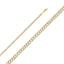 14K Solid Cuban White Pave Chain 4mm CH326-Joyeria Oro Fino 14K