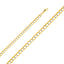 14K Solid Cuban White Pave Chain 7mm Open Light CH327-Joyeria Oro Fino 14K