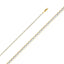 14K Two Tone Gold Solid 2.7mm Flat Mariner White Pave Chain CH340-Joyeria Oro Fino 14K