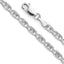 14K White Gold Solid 3.3mm Star/Edge Diamond Cut Valentino Chain with Lobster Claw Clasp CH380-Joyeria Oro Fino 14K