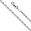 14K White Gold Solid 2.1mm Star/Edge Diamond Cut Valentino Chain with Lobster Claw Clasp CH382-Joyeria Oro Fino 14K