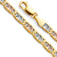 14K REAL Tri Color Gold Solid 4.8mm Star Chain Necklace with Lobster Claw Clasp CH510-Joyeria Oro Fino 14K