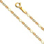 14K REAL Tri Color Gold Solid 2.1mm Star Chain Necklace with Lobster Claw Clasp CH515-Joyeria Oro Fino 14K