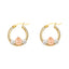 14k Tri Color Gold Guadalupe CZ Channel Hoop Earring (2 Sizes Available)-Joyeria Oro Fino 14K