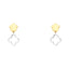 Copy of 14k Two Tone Gold Butterfly Earrings (21 x 10 mm) ER1591-Joyeria Oro Fino 14K