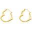 14K Yellow Gold 4mm Thickness Heart Hinged Hoop Earrings - 3 Different Size Available ER18-Joyeria Oro Fino 14K