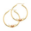 14k Yellow Gold 2mm Thickness Hoop Earrings with Heart (30 x 30 mm) ER576-Joyeria Oro Fino 14K