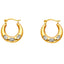 14K 2T Fancy Hollow Hoop Earrings ER811-Joyeria Oro Fino 14K