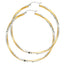 14k REAL Two Tone Gold 2.6mm Thickness Hinged Hoop Earrings-Joyeria Oro Fino 14K