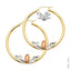 14K 3 Color Guadalupe Hoop Earrings ER976-Joyeria Oro Fino 14K