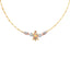 14K 3C CZ Turtle Necklace 18" NK294-Joyeria Oro Fino 14K